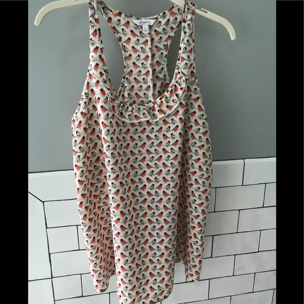 Birds Coral Blouse